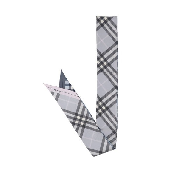 Burberry Check Silk Foulard – Grey - NWT - Picture 1 of 3